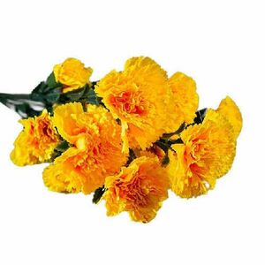 Sárga szegfű 30 cm 18 virág kép