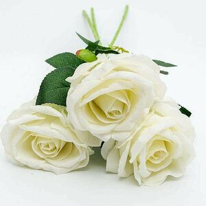 Bársony tapintású fehér rózsa 50 cm kép
