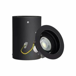 V-TAC GU10 LED falon kívüli fekete lámpatest - SKU 3628 kép