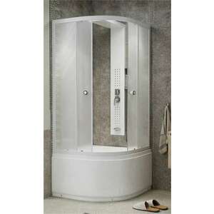 Zuhanykabin magastálcás, katedrál üveges zuhanykabin 90x90x200 kép