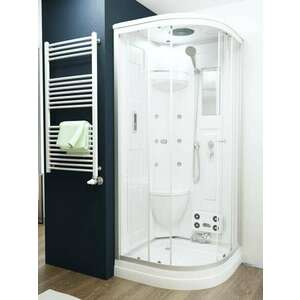 Hidromasszázs zuhanykabin elektronikával negyedköríves 90x90x222 kép