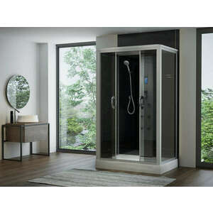 Hidromasszázs zuhanykabin elektronikával szögletes 120x80x222cm kép
