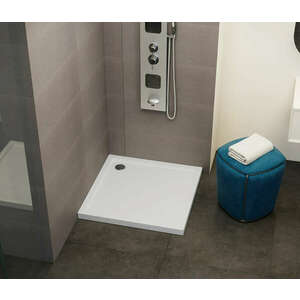 Szögletes akril zuhanytálca, alacsony 90x90x5 cm kép
