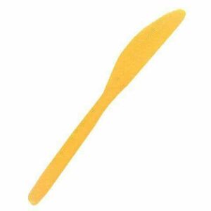 Műanyag kés, sárga, 10 db/csomag kép