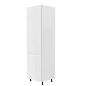 Hűtő beépítő szekrény, fehér/fehér extra magasfényű, balos, AUROR... kép