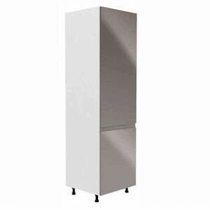 Hűtőgép szekrény, fehér/szürke extra magasfényű, jobbos, AURORA D60R kép