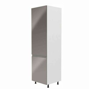Hűtőgép szekrény, fehér/szürke extra magasfényű, balos, AURORA D60R kép