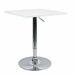 Bár asztal állítható magasságú, fehér, 60x70-91 cm, FLORIAN 2 NEW kép