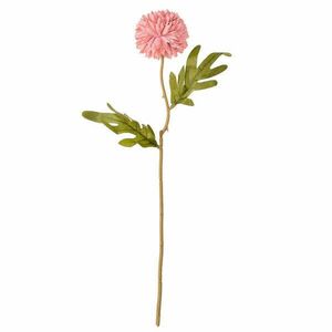 Dandelion selyemvirág szál, 38cm magas - Rózsaszín kép