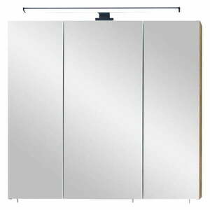 Barna függő fürdőszoba szekrény tükörrel 75x70 cm Set 374 - Pelipal kép