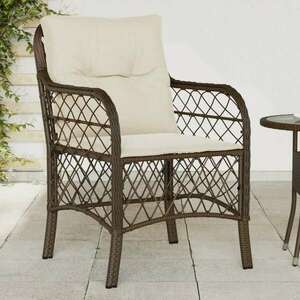 vidaXL 2 db barna polyrattan kerti szék párnával kép