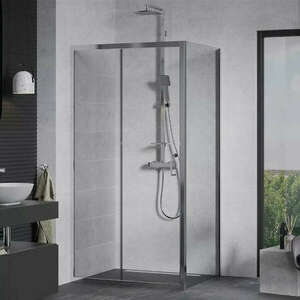 Mexen Apia 150x80 aszimmetrikus szögletes tolóajtós zuhanykabin 5... kép