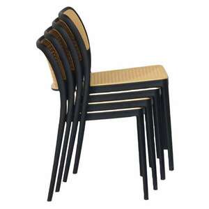 Rakásolható szék, fekete/bézs, RAVID TYP 1 kép