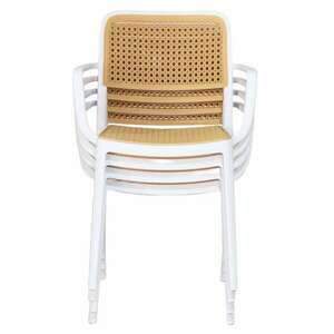 Rakásolható szék, fehér/bézs, RAVID TYP 2 kép