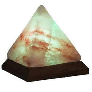 Színváltós USB Himalája hegyi sólámpa - Piramis alakú kép