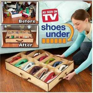 10 részes ágyalatti cipőtároló - Tárold praktikusan cipőidet a sz... kép