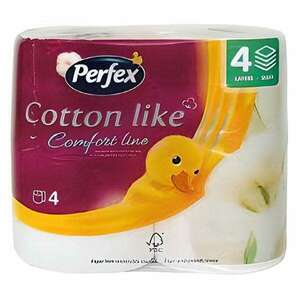 Toalettpapír PERFEX Cotton Comfort Line 3 rétegű 4 tekercses kép