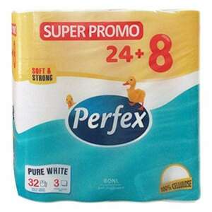 Toalettpapír PERFEX 3 rétegű 24+8 tekercses kép