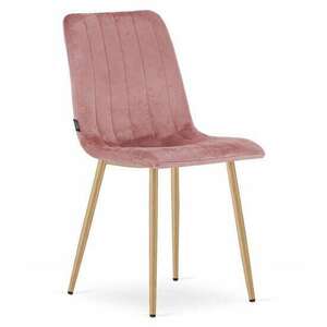 Konyha/nappali szék, Artool, Lava, bársony, fa, rózsaszín, 43x51x90 cm kép