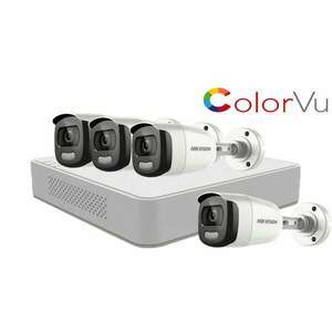 Videó megfigyelő rendszer: Hikvision, 4 kamera, 2MP ColorVU FullT... kép
