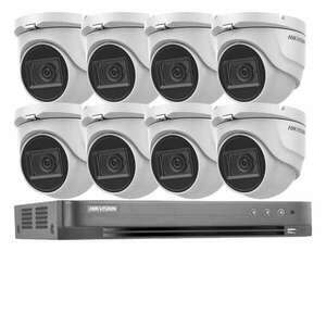 CCTV rendszer Hikvision alap 8 kamera 4 az 1-ben, 8MP, IR 30m, 8... kép