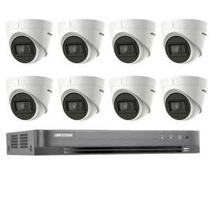 Videó felügyeleti rendszer Hikvision 8 kamerák 4 az 1-ben 8MP IR... kép