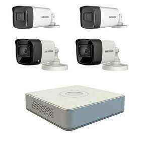 Hikvision videomegfigyelő rendszer: 4 kültéri kamera, 5MP Turbo H... kép