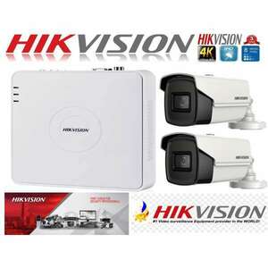 Hikvision 2 kamerás 8MP 4K, 80 IR, 4 csatornás DVR kép