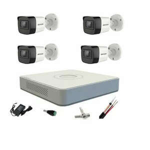 Professzionális CCTV rendszer Hikvision 4 kamerák 5MP Turbo HD IR 20m kép