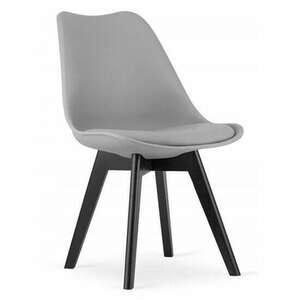 Konyha/nappali szék, Artool, Mark, PP, fa, szürke és fekete, 49x5... kép
