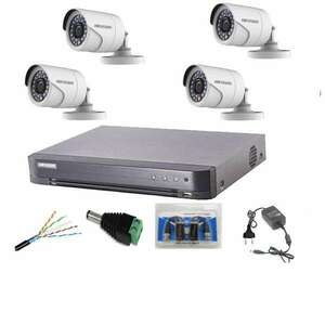 Professzionális CCTV rendszer Hikvision 4 kamerák 2MP Turbo HD IR 20m kép