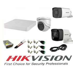 Hikvision videomegfigyelő rendszer 3 db 5 MP-es kamera, 2 külső T... kép