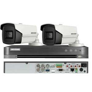 CCTV rendszer HIKVISION 2 golyókamerák 8MP, IR 80m, 4 az 1-ben ob... kép