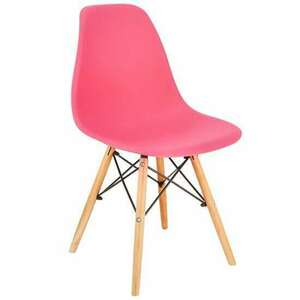 Skandináv stílusú szék, Jumi, Eva, PP, fa, rózsaszín, 46x52x81 cm kép
