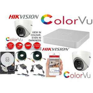 Professzionális felügyeleti készlet Hikvision Color Vu 2 kamerák... kép
