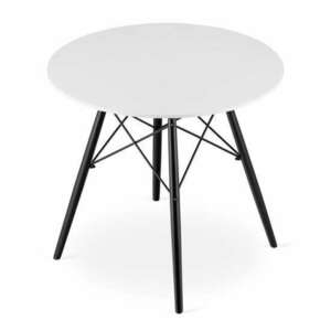 Skandináv stílusú asztal, Artool, Todi, kerek, MDF és fa, fekete-... kép