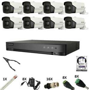 Videó megfigyelő készlet 4 kamera 8MP 4 az 1-ben IR 60m, DVR 4 cs... kép