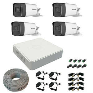 Hikvision Professional CCTV rendszer, 4 db 5MP Turbo HD IR 80 kam... kép