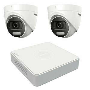 CCTV rendszer Hikvision 2 beltéri kamerák 5MP ColorVU, fehér fény... kép