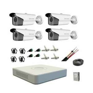 CCTV rendszer: Hikvision, 4 kamera, 2MP IR, 80M, DVR, 4 csatorna, ... kép