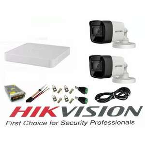 Videó felügyeleti rendszer Hikvision 2 kamerák 5MP Turbo HD IR 80... kép