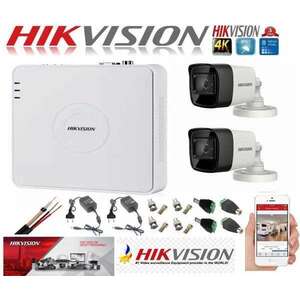 Hikvision 2 ultraprofesszionális CCTV rendszer, 8 MP-es 4K kamerá... kép