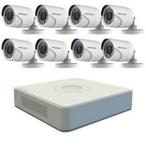 8 kamerás CCTV készlet Hikvision 720P beltéri/kültéri IR 20m DVR... kép