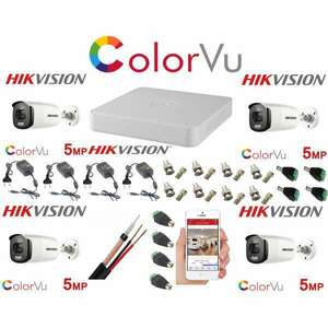 Professzionális felügyeleti rendszer Hikvision Color Vu 4 kamerák... kép