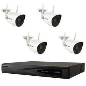 Vezeték nélküli CCTV rendszer 4 Hikvision 4MP kamerával, 30m IR, ... kép