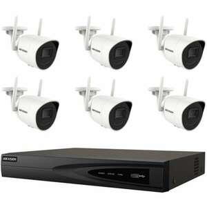 Vezeték nélküli CCTV rendszer 6 Hikvision 4MP kamerával, 30m IR, ... kép