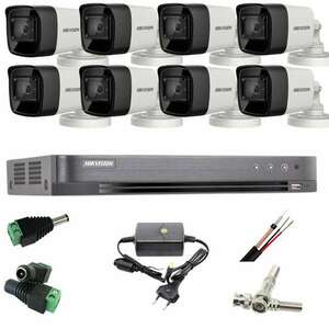 Hikvision professzionális CCTV rendszer, 8 kamera, 5MP Turbo HD IR 40m kép