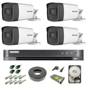 Hikvision videomegfigyelő rendszer: 4 kültéri kamera, 5 MP Turbo... kép