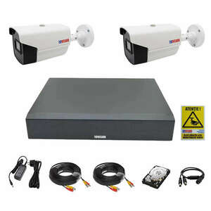 CCTV rendszer 2 kültéri kamera 2MP 1080P full hd IR 40m oem Hikvi... kép