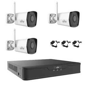 CCTV rendszer 3 Wi-Fi IP kamerák 2MP UNV, Smart IR 30m, 2.8mm, mi... kép